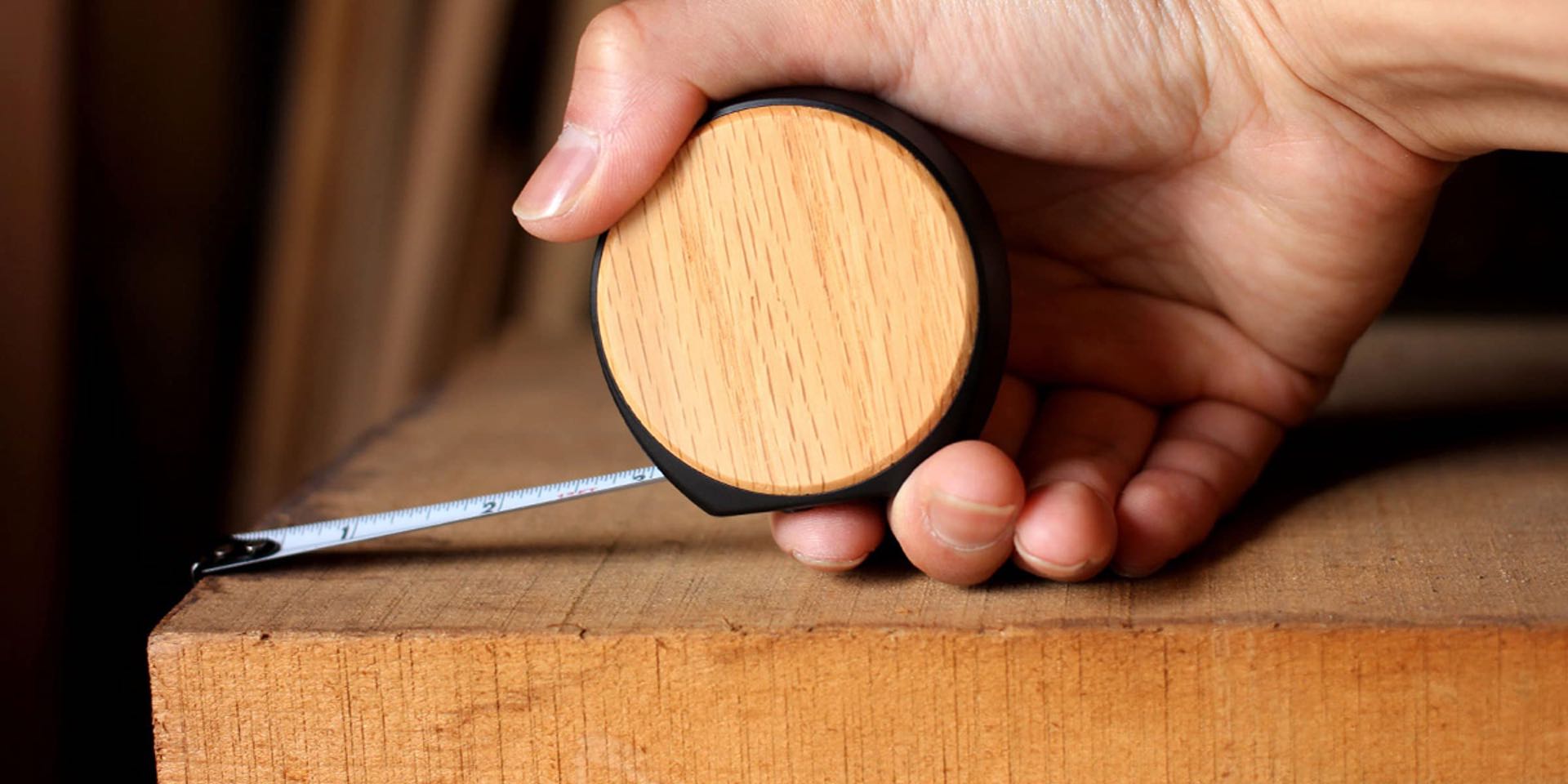 Wooden on sale tape measure