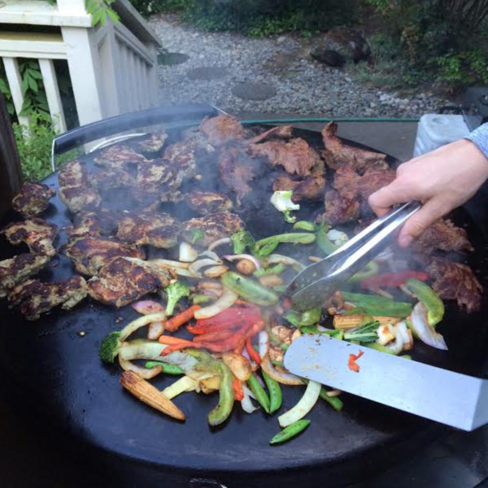 evo-flattop-grill-cooking