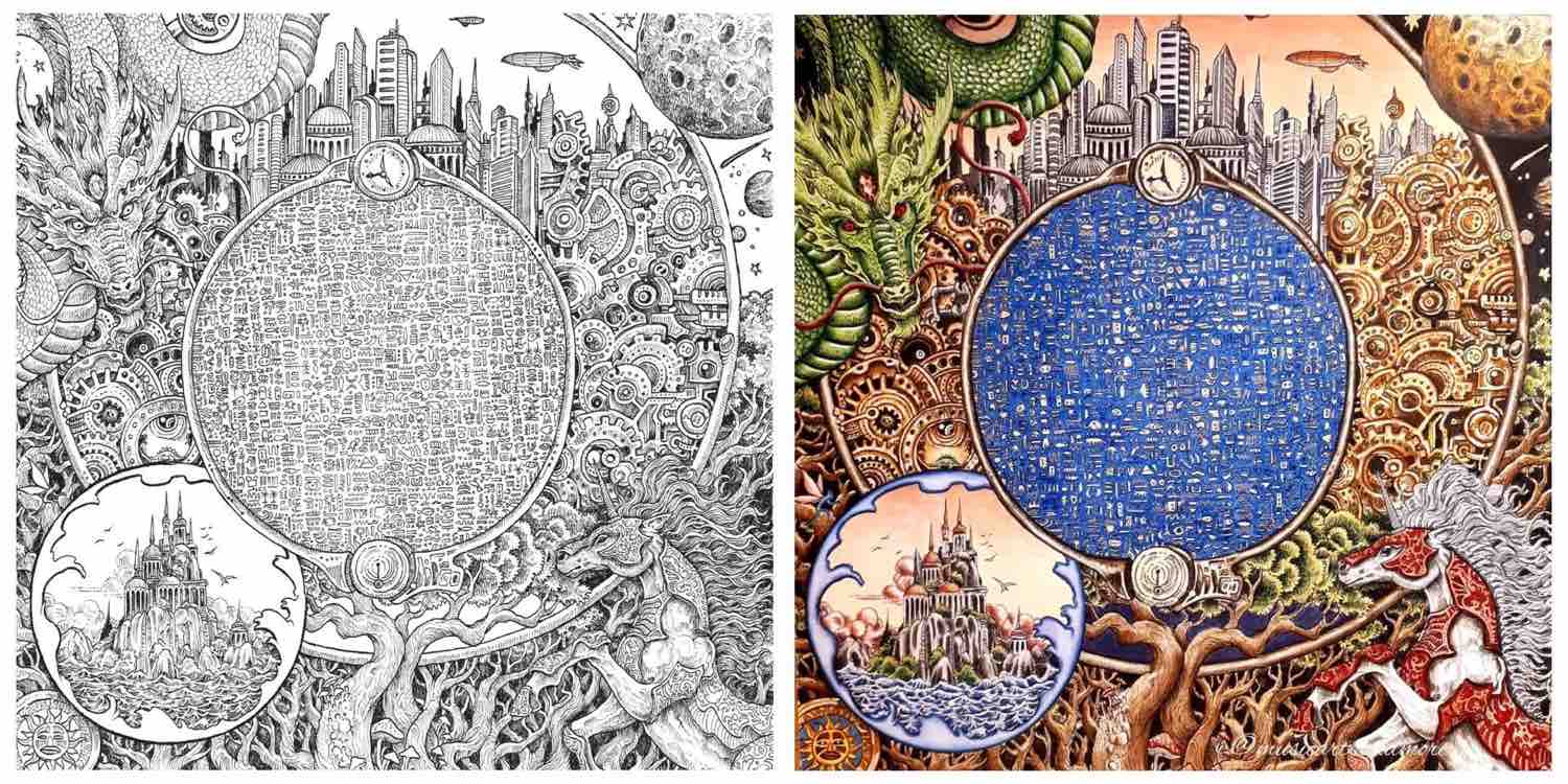 Is This the Most Intricate Adult Coloring Book EVER? (Kerby Rosanes) 