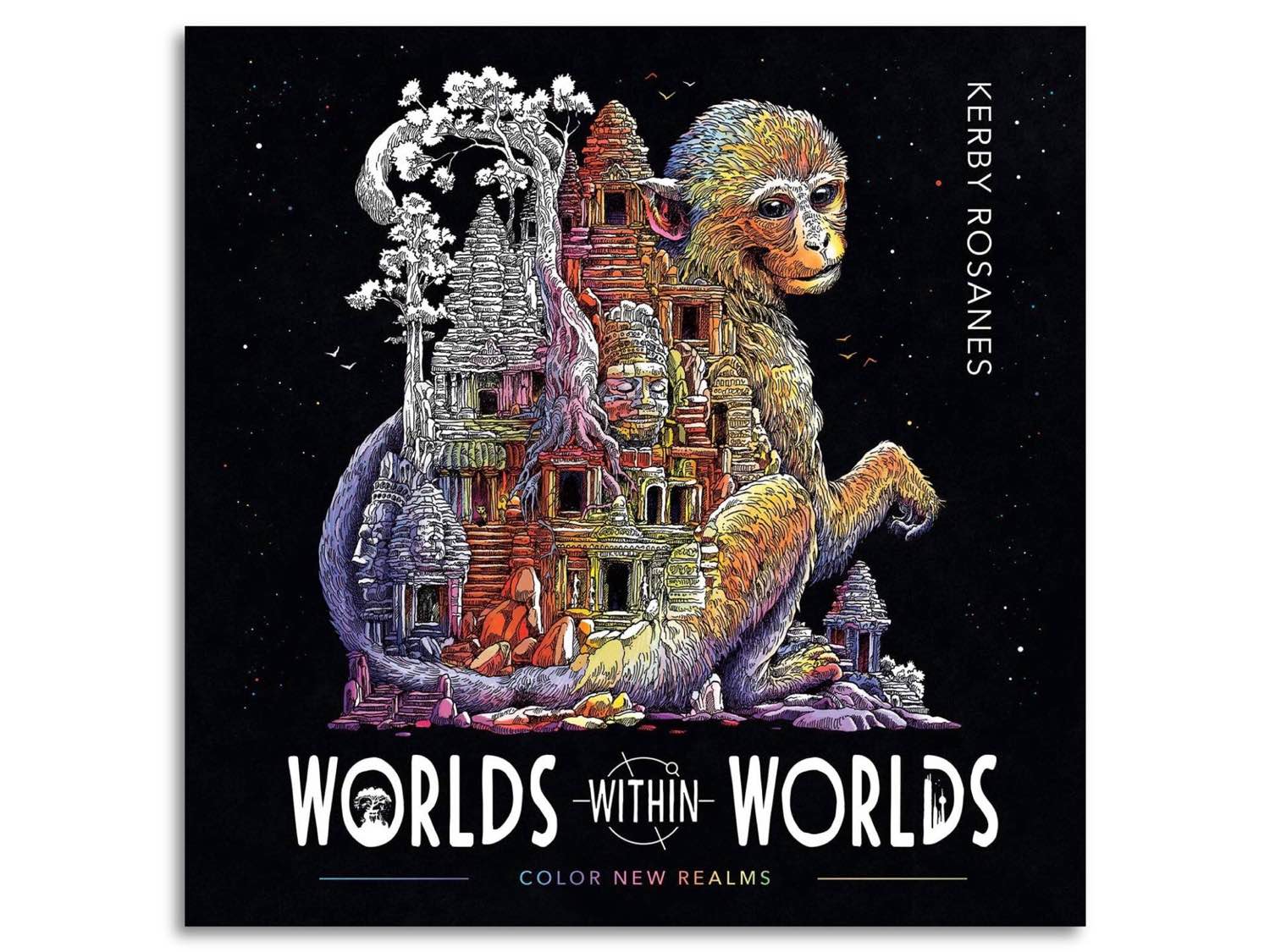 Worlds Within Worlds coloring book by Kerby Rosanes. ($12 paperback)