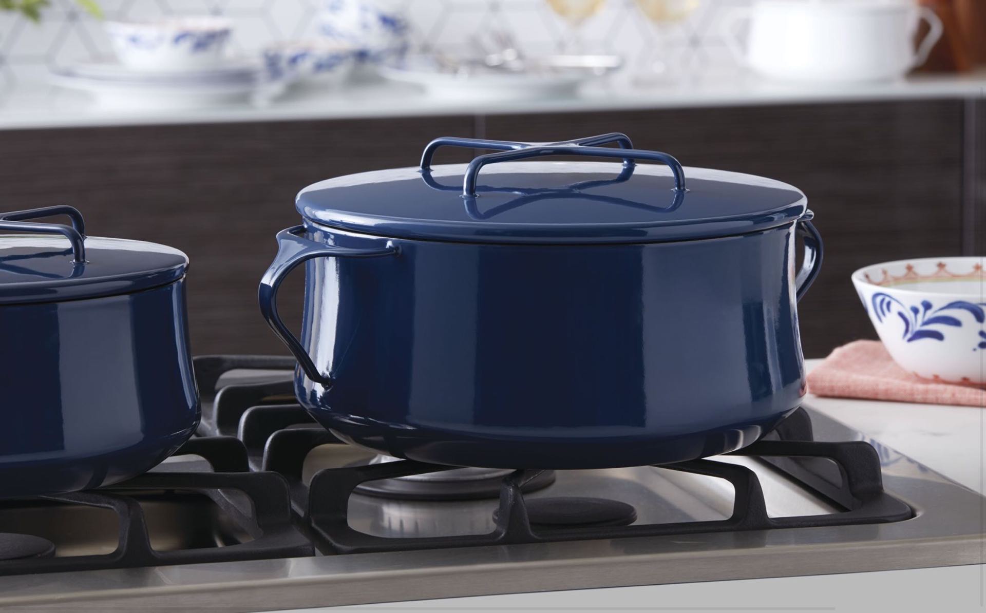 Dansk Kobenstyle 4 Quart Casserole Pot Dutch Oven Midnight Blue