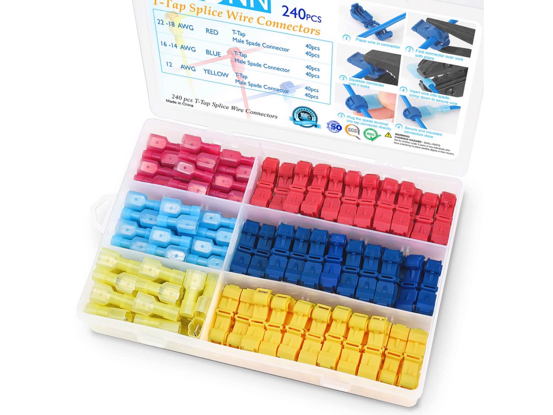 Quick Wiring Cable Connector 2 in 6 out Splice Connectors | GKEEMARS