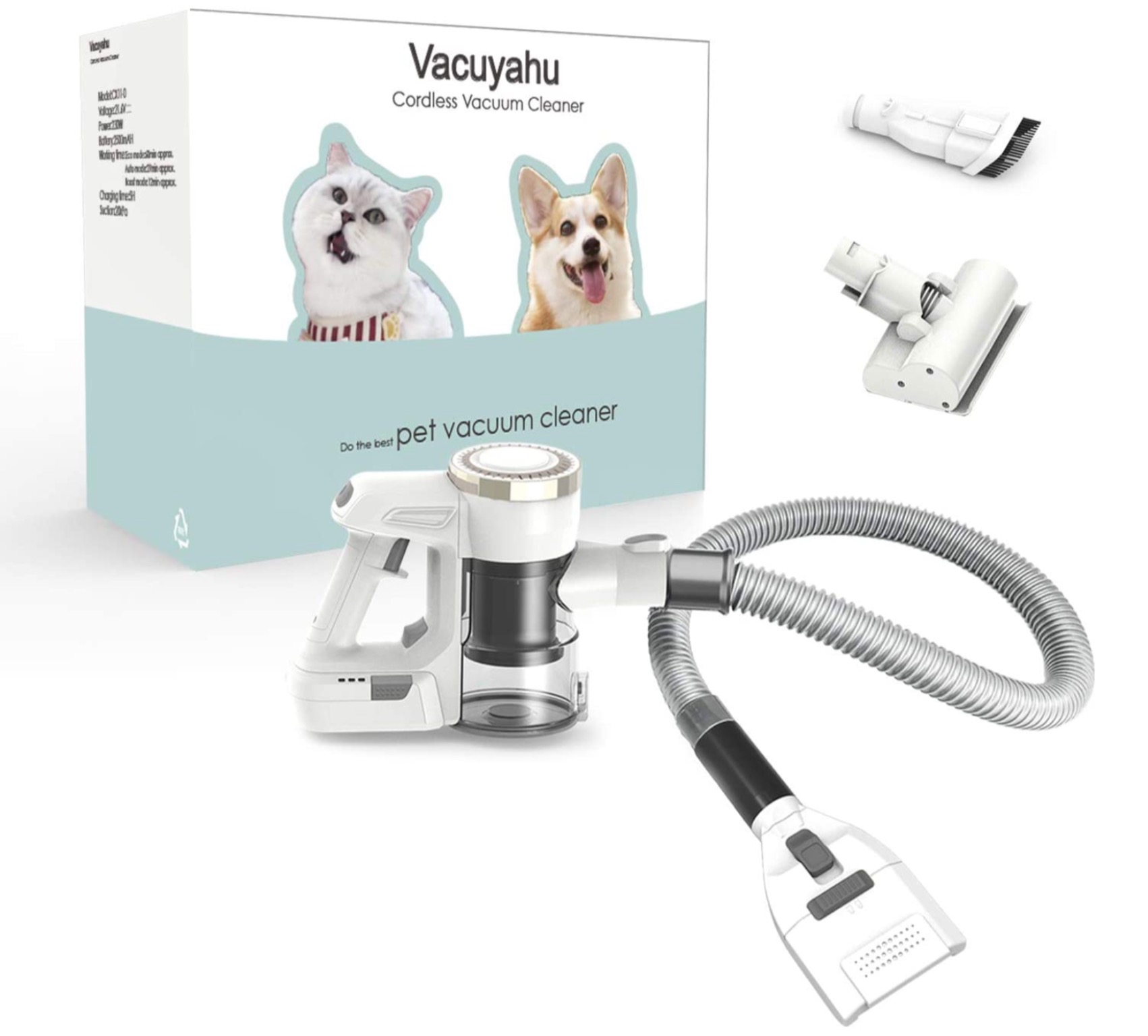Vacuyahu 3in1 Pet Grooming Vacuum — Tools and Toys