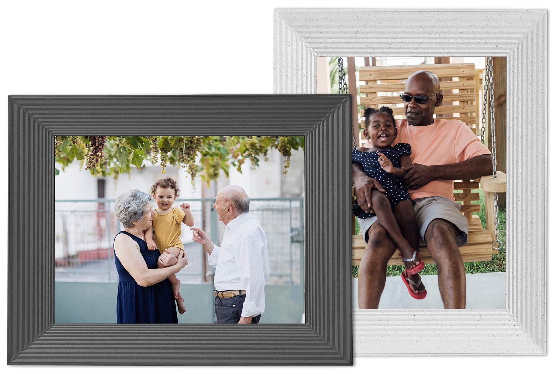 Mason White Quartz - Smart HD Digital Picture Frame