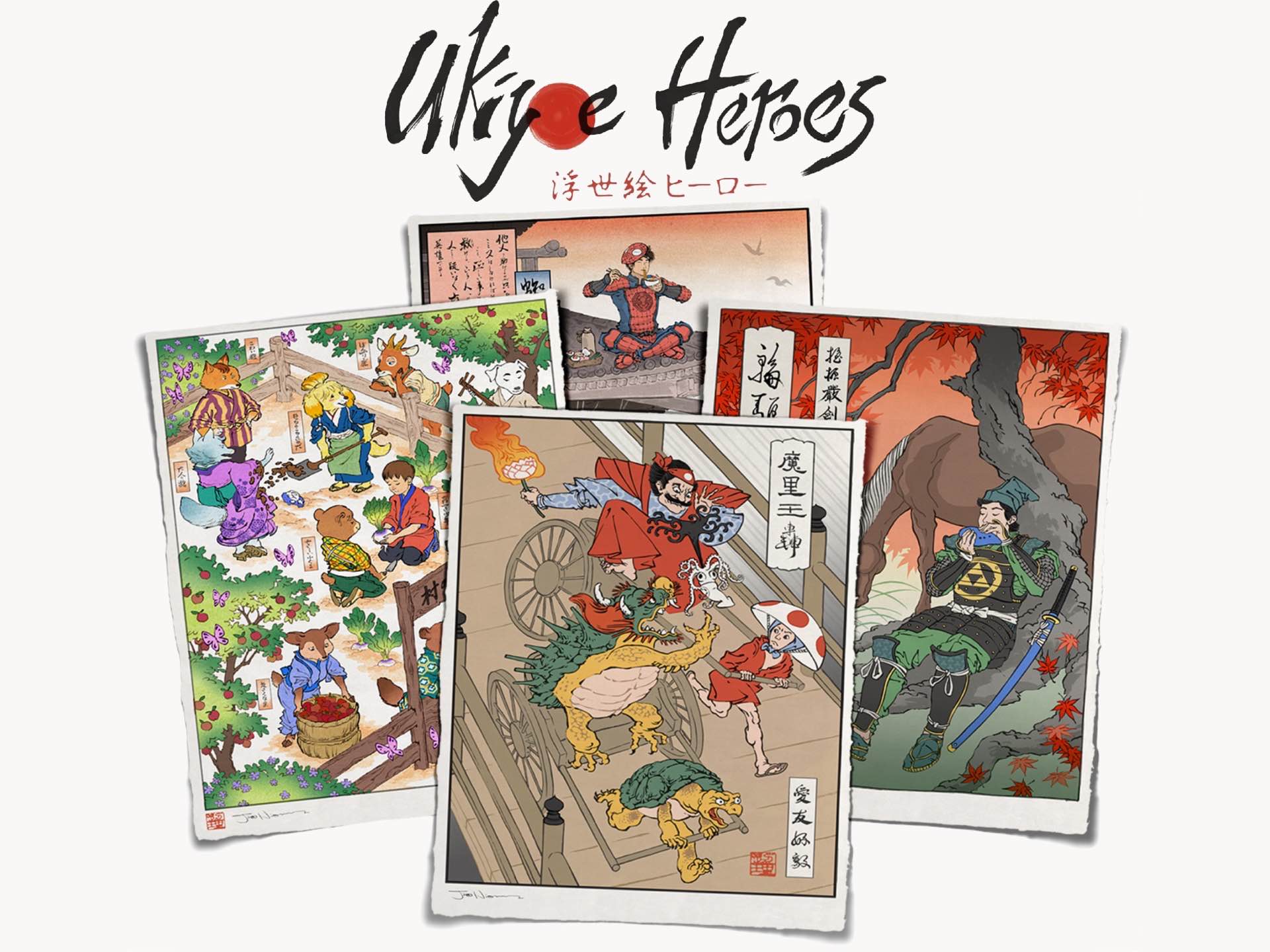 Ukiyo-e Heroes Video Game-Inspired Japanese Woodblock Prints by Dave Bull  and Jed Henry — Tools and Toys