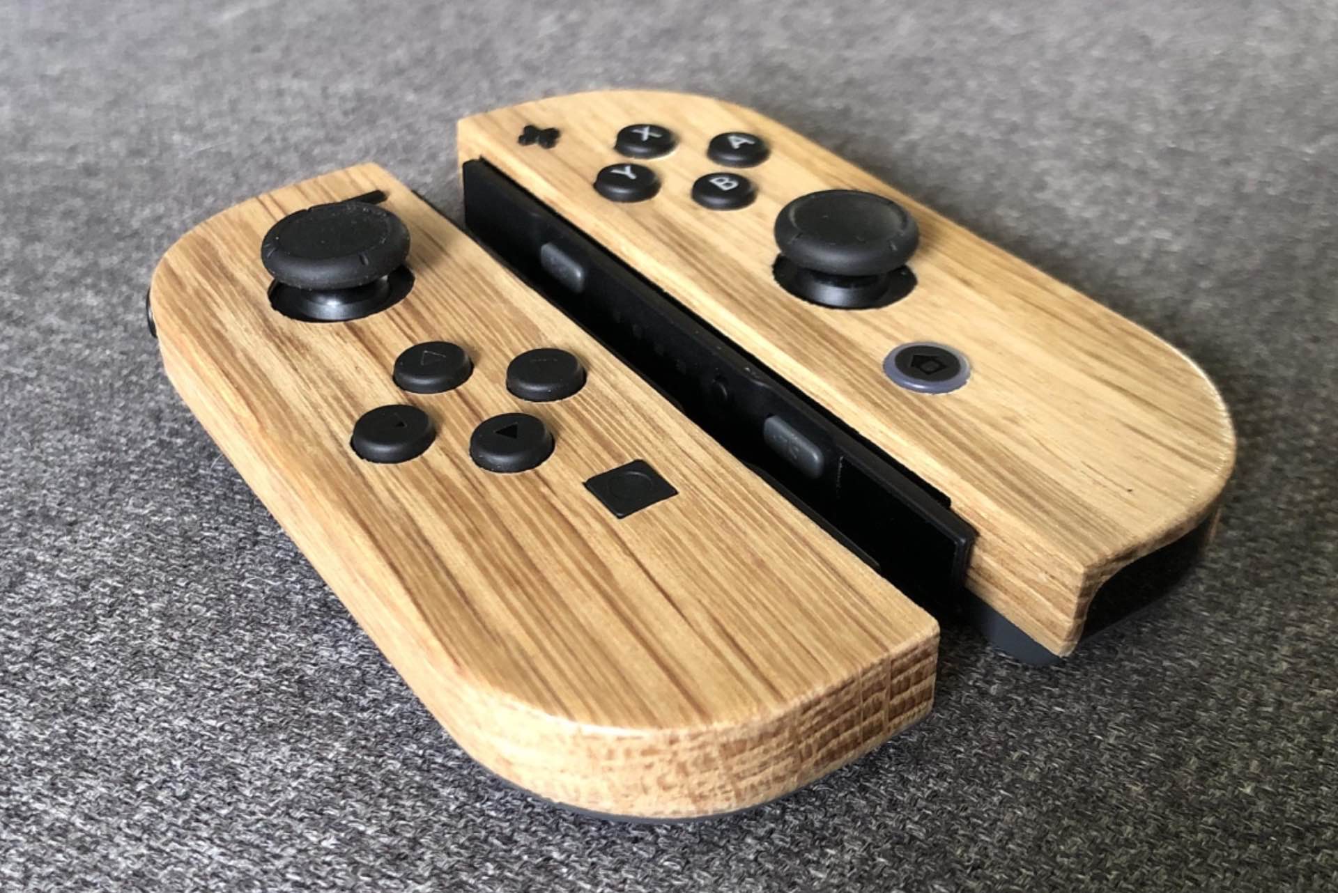 Handmade Wooden Housings for Nintendo Switch Joy-Cons by Aldered