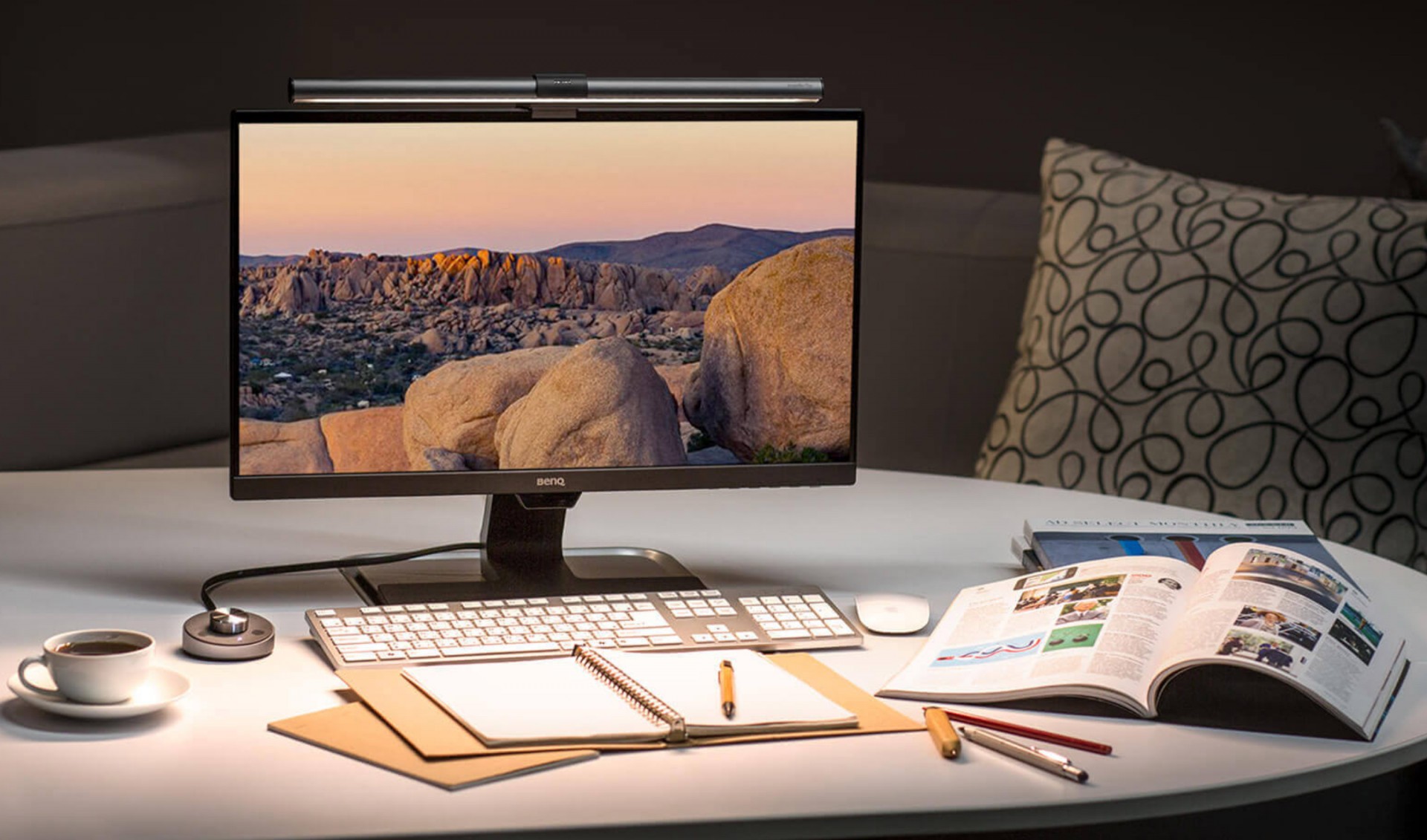 BenQ “ScreenBar Plus” Monitor Lamp with Desktop Control Dial BenQ “ScreenBar Plus” Monitor Lamp with Desktop Control Dial
