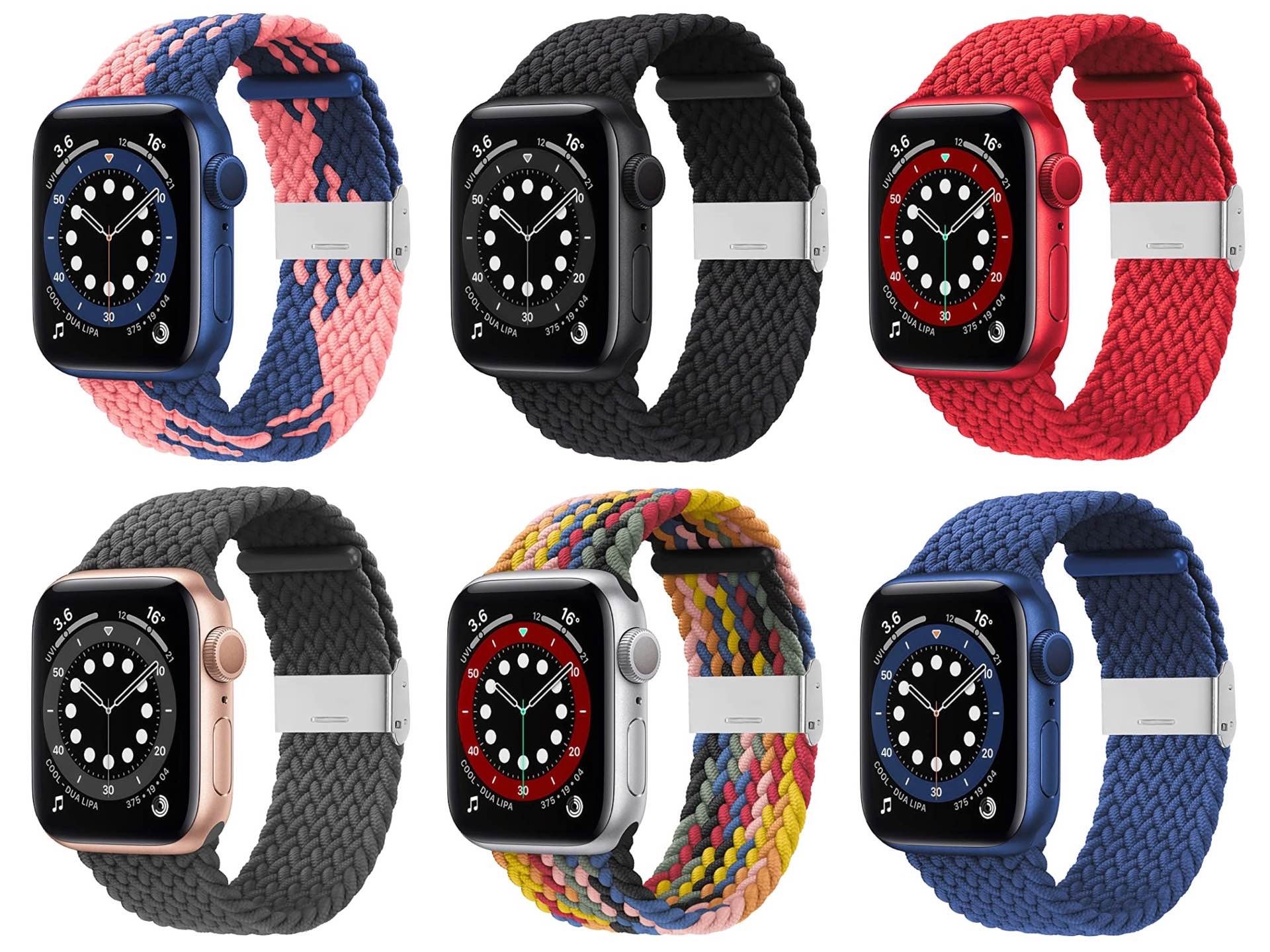 Bagoplus Elastic Braided Solo Loop Band for Apple Watch Tools