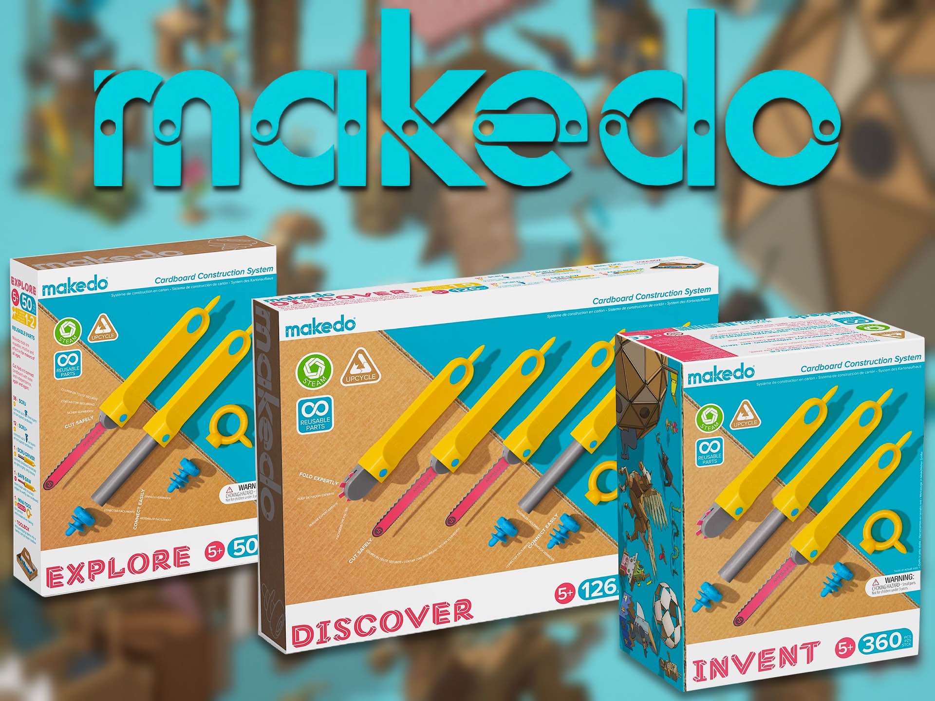 Makedo Discover Upcycled Cardboard Construction Tool Kit