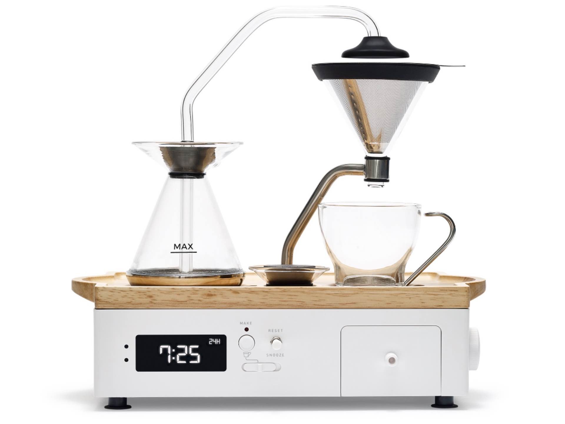 The Barisieur coffee-brewing alarm clock. ($445)