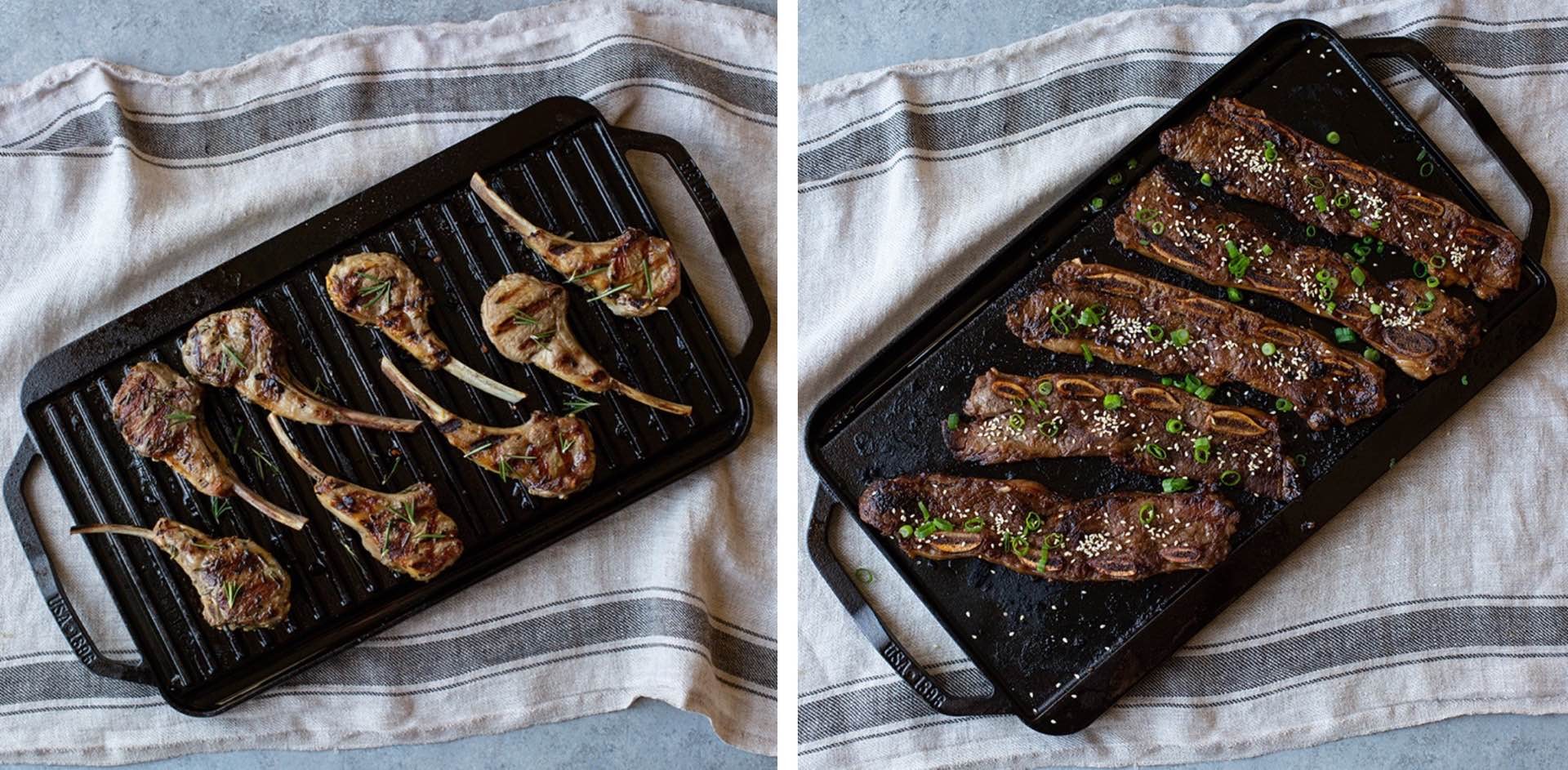 Lodge's reversible cast iron grill + griddle. ($73)
