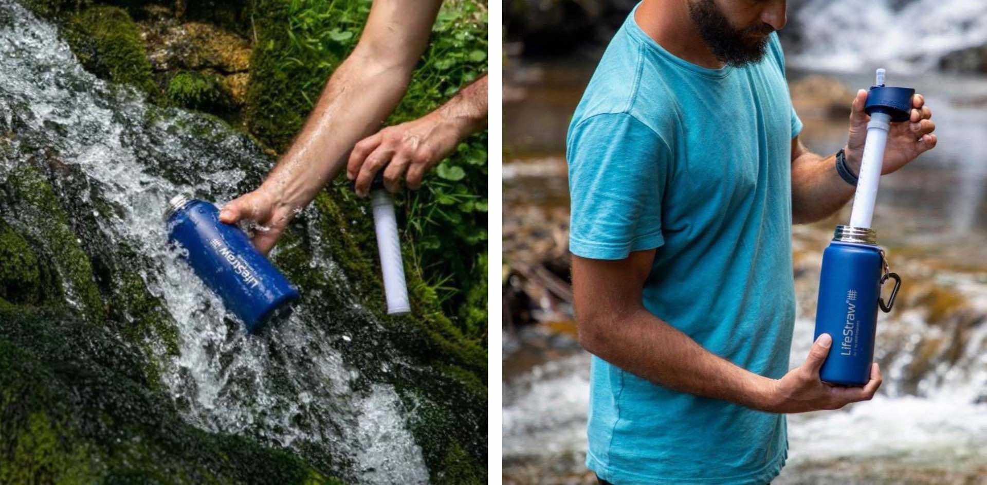 The Lifestraw Go stainless steel water bottle with filter. ($45)
