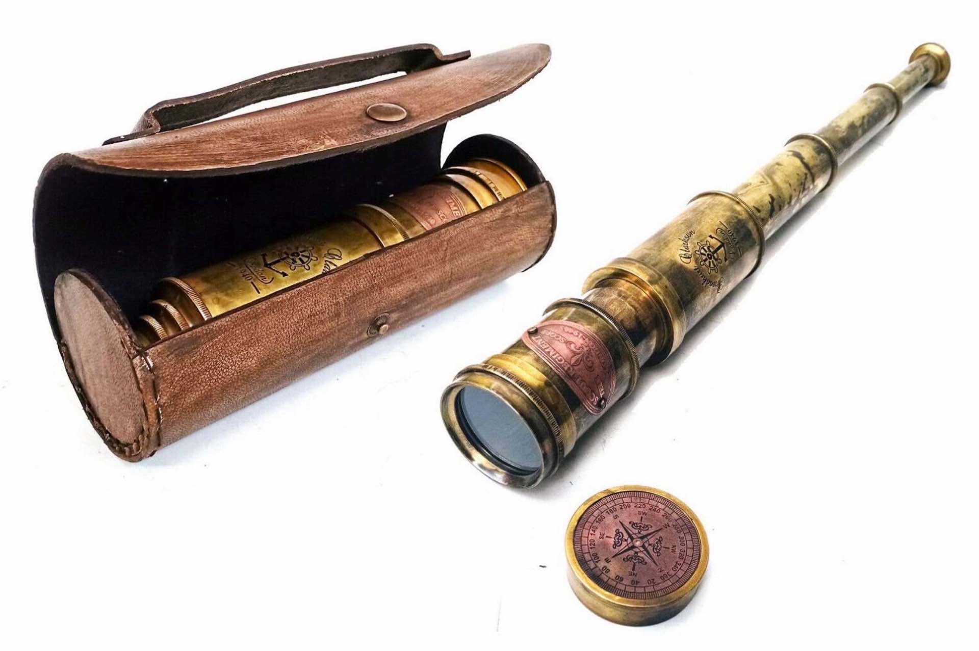 Details about   Antique Brass Monocular Binocular Telescope Vintage Nautical Spyglass Scope 