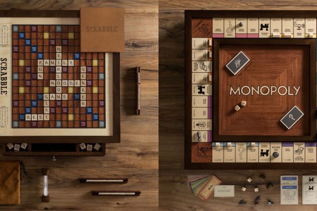 Heirloom-edition Scrabble and Monopoly board games. ($350 each)