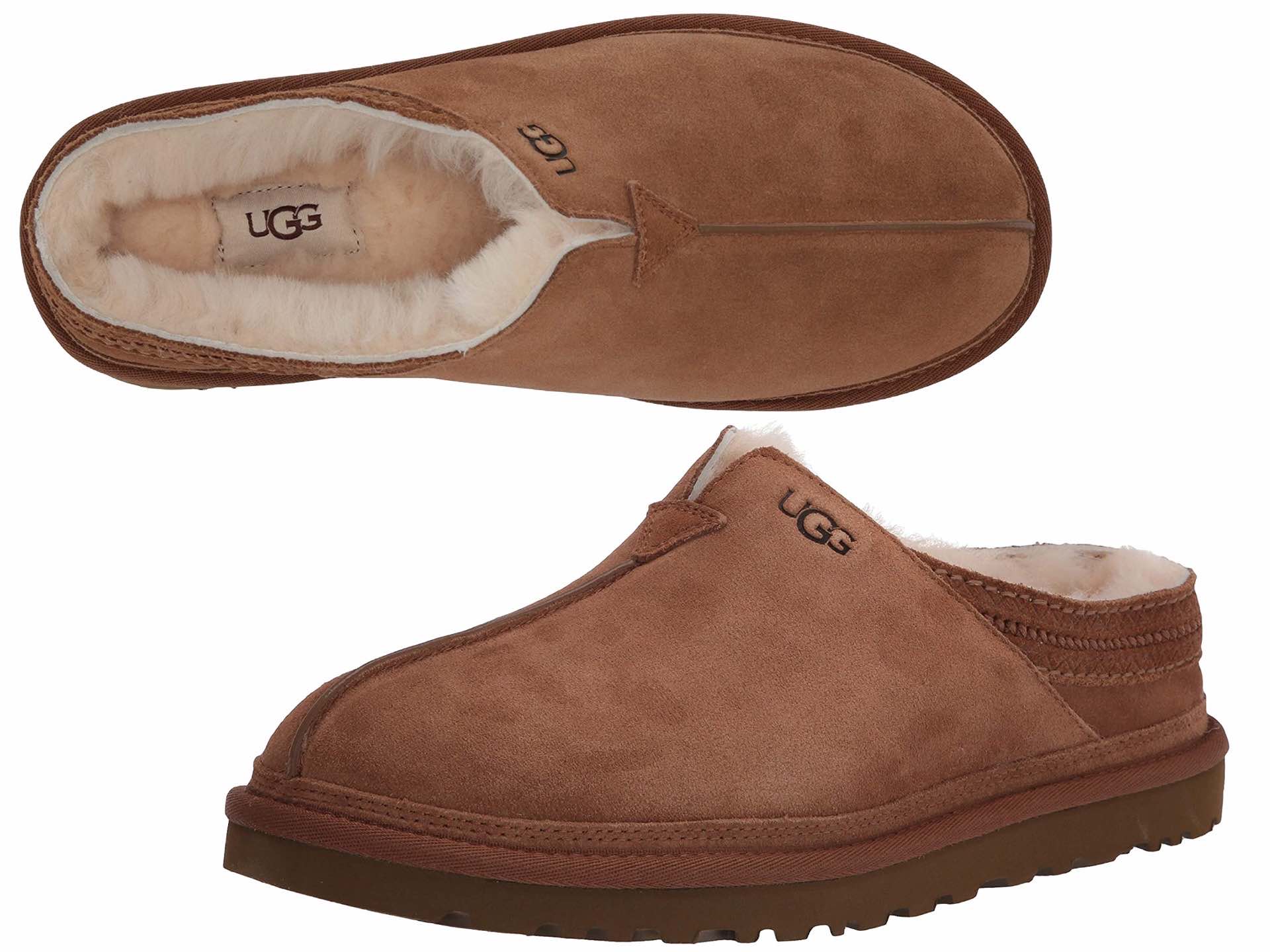 UGG “Neuman” men’s suede slippers. ($120 per pair)