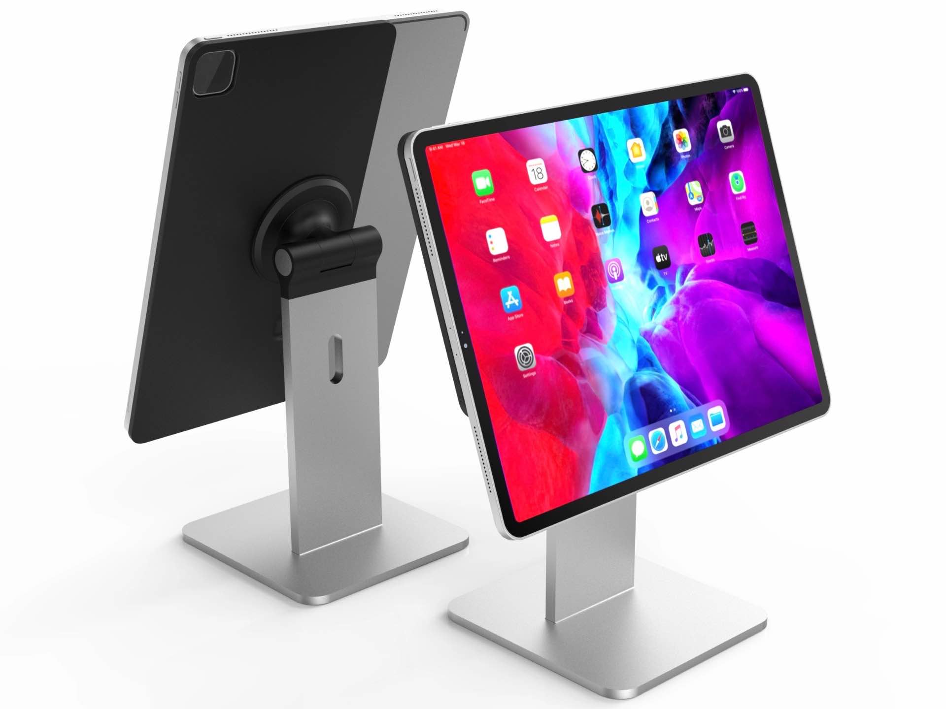 CharJenPro “MagFlött” magnetic stand for iPad and iPad Pro. ($119 for 12.9" size, $109 for 11"/10.9" size)