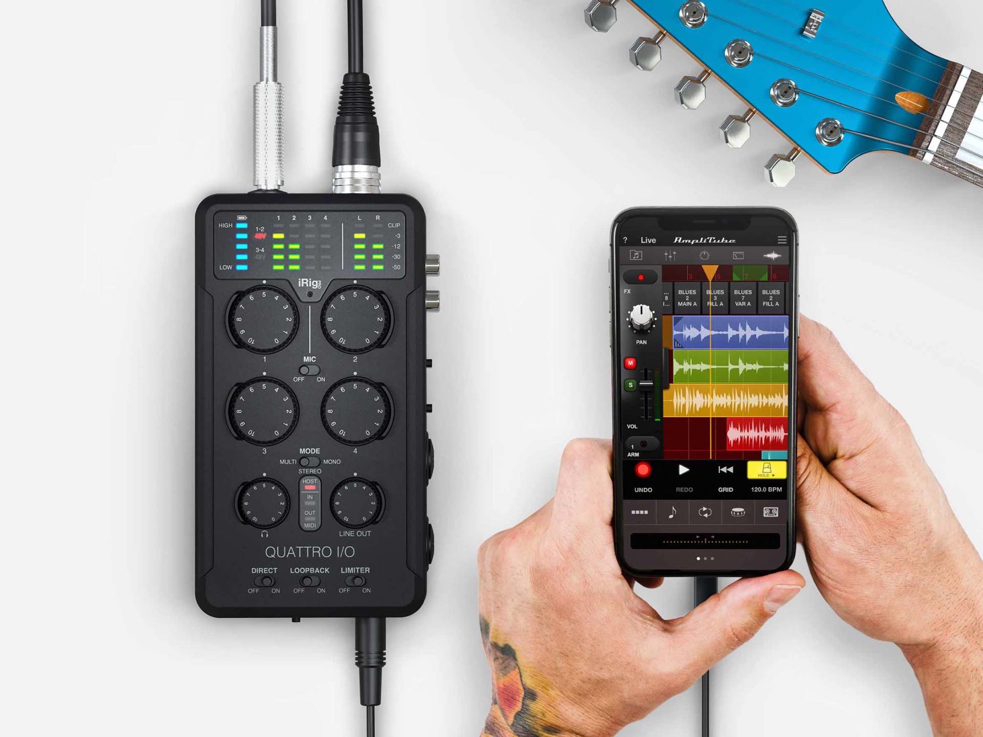 iRig Pro Quattro I/O Mobile Recording Interface & Mixer — Tools