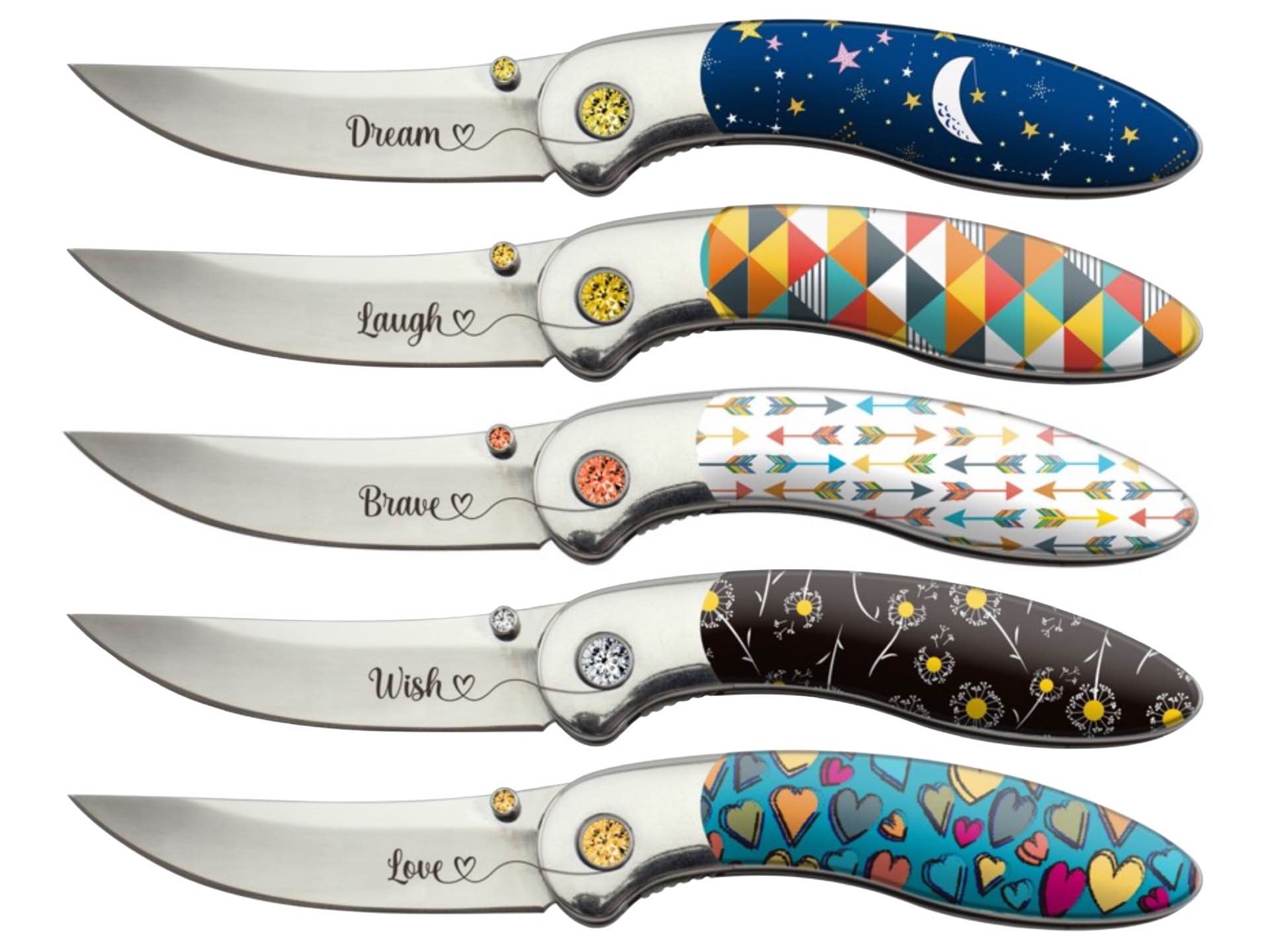 4 New Colorful EDC Knives