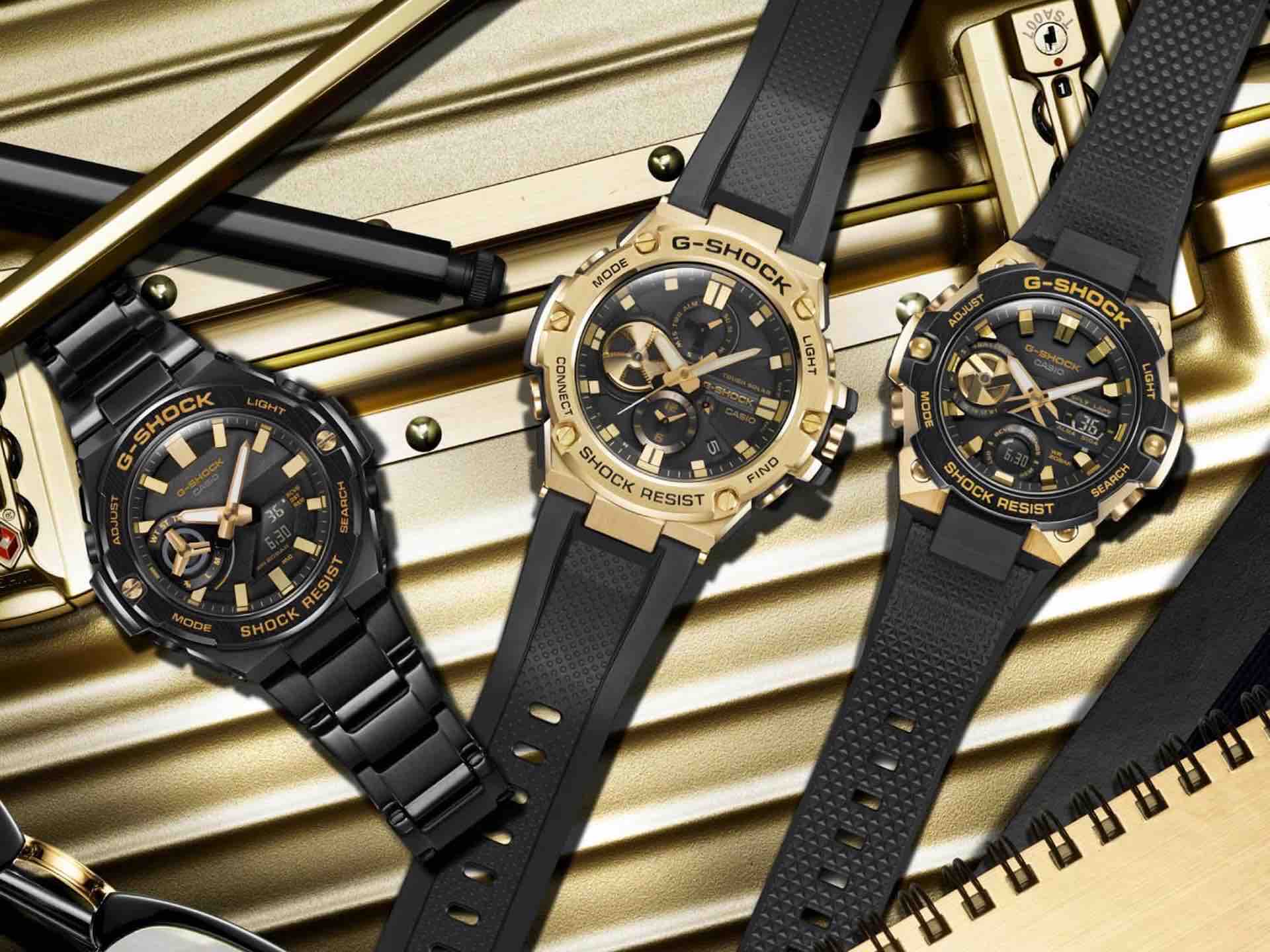 Gold and 2024 black casio