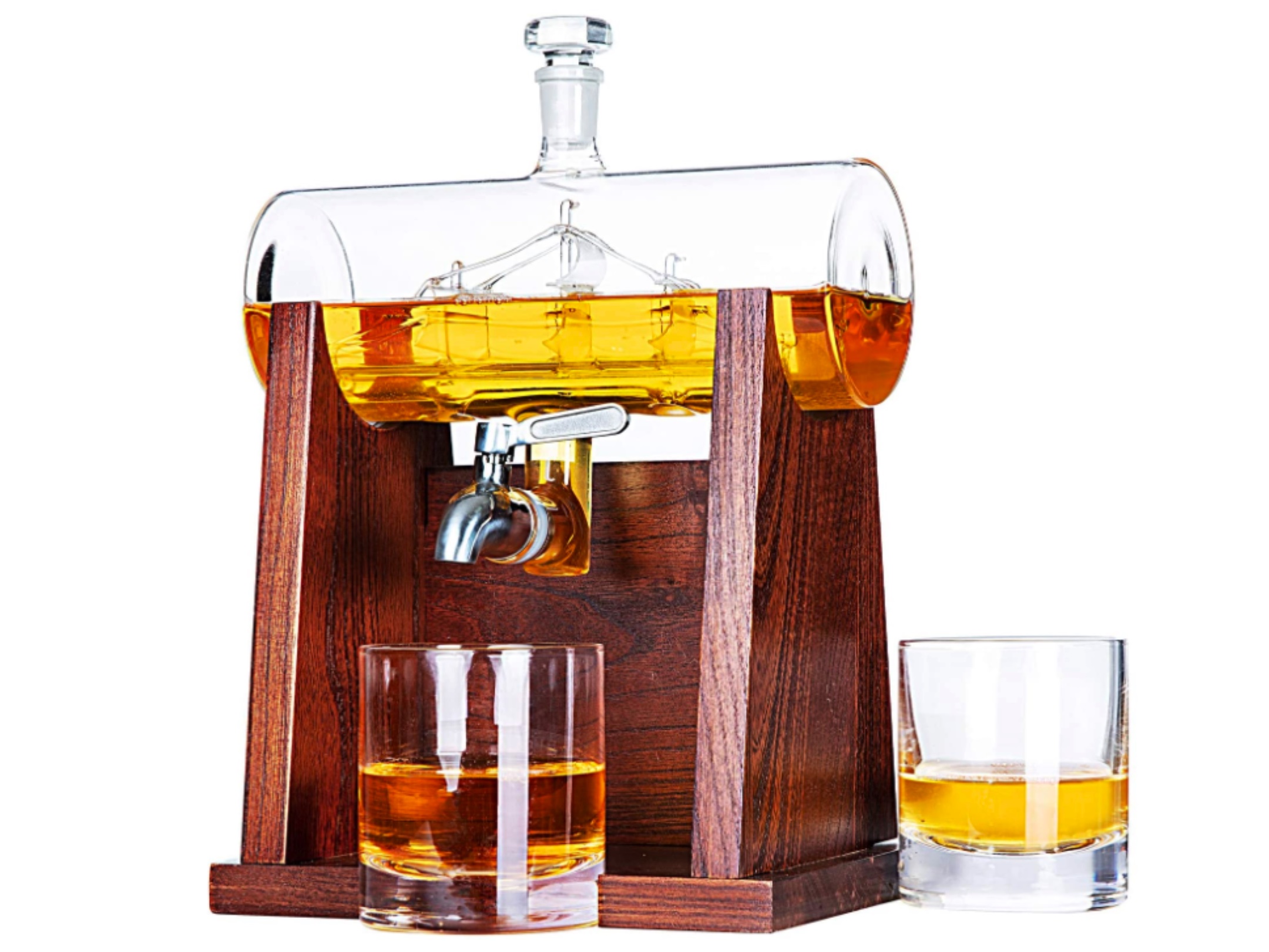 Crystal Ship's Decanter for Whisky or Brandy