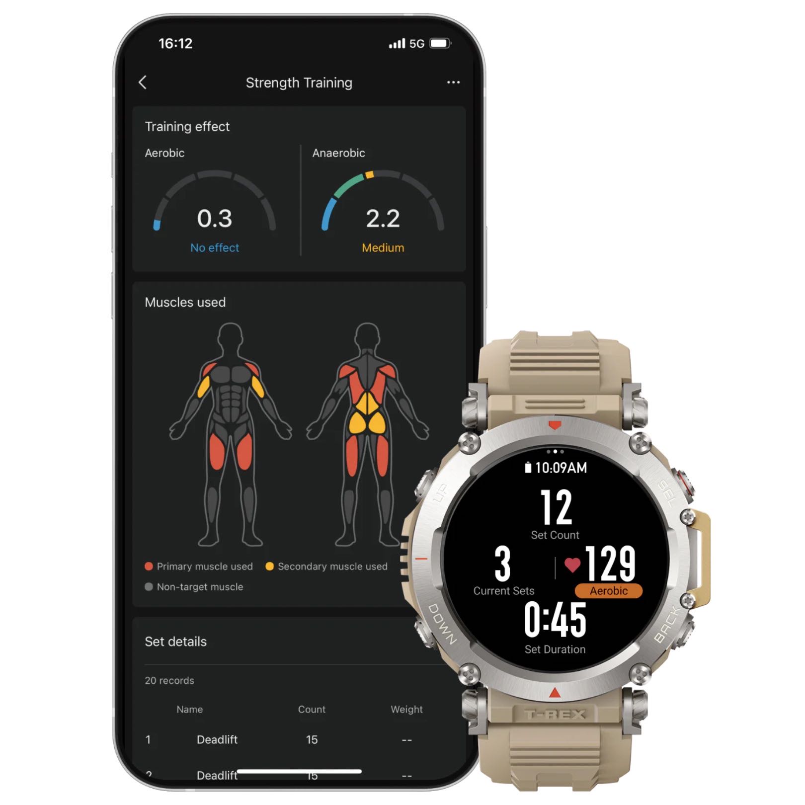 Smartwatch Amazfit T-Rex Ultra - Sahara