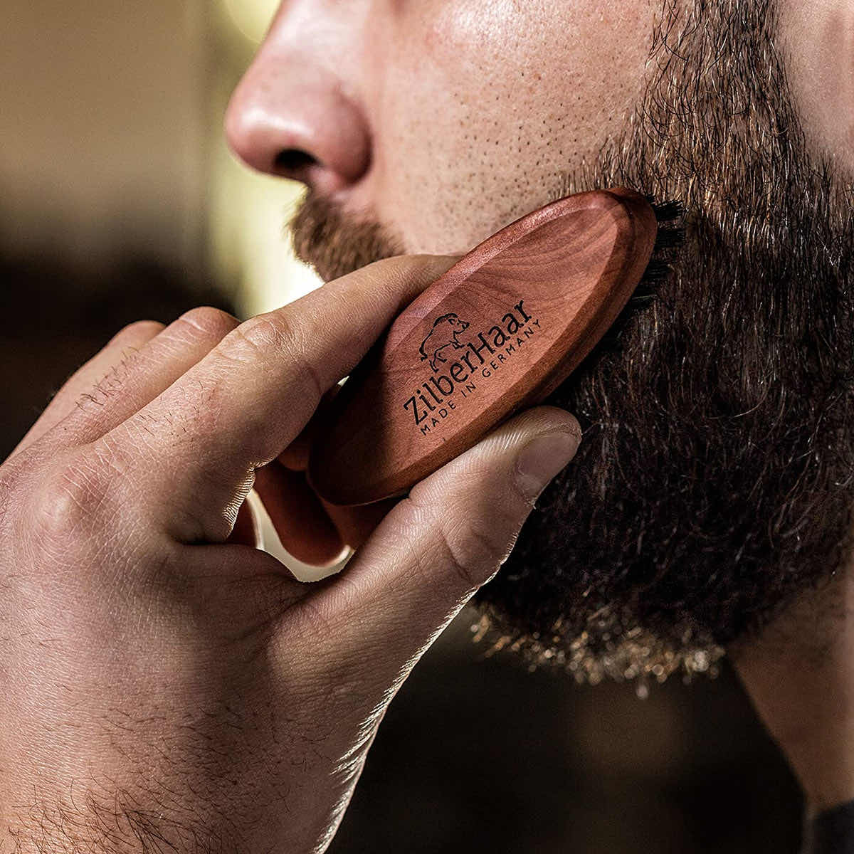 zilberhaar-pocket-mustache-and-beard-brush-in-use