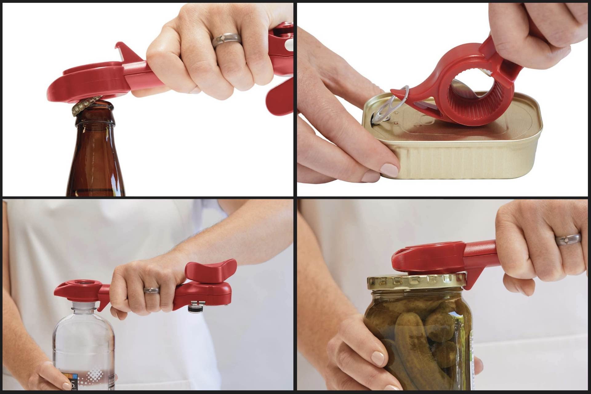 Kuhn Rikon Compact Jar Opener red color