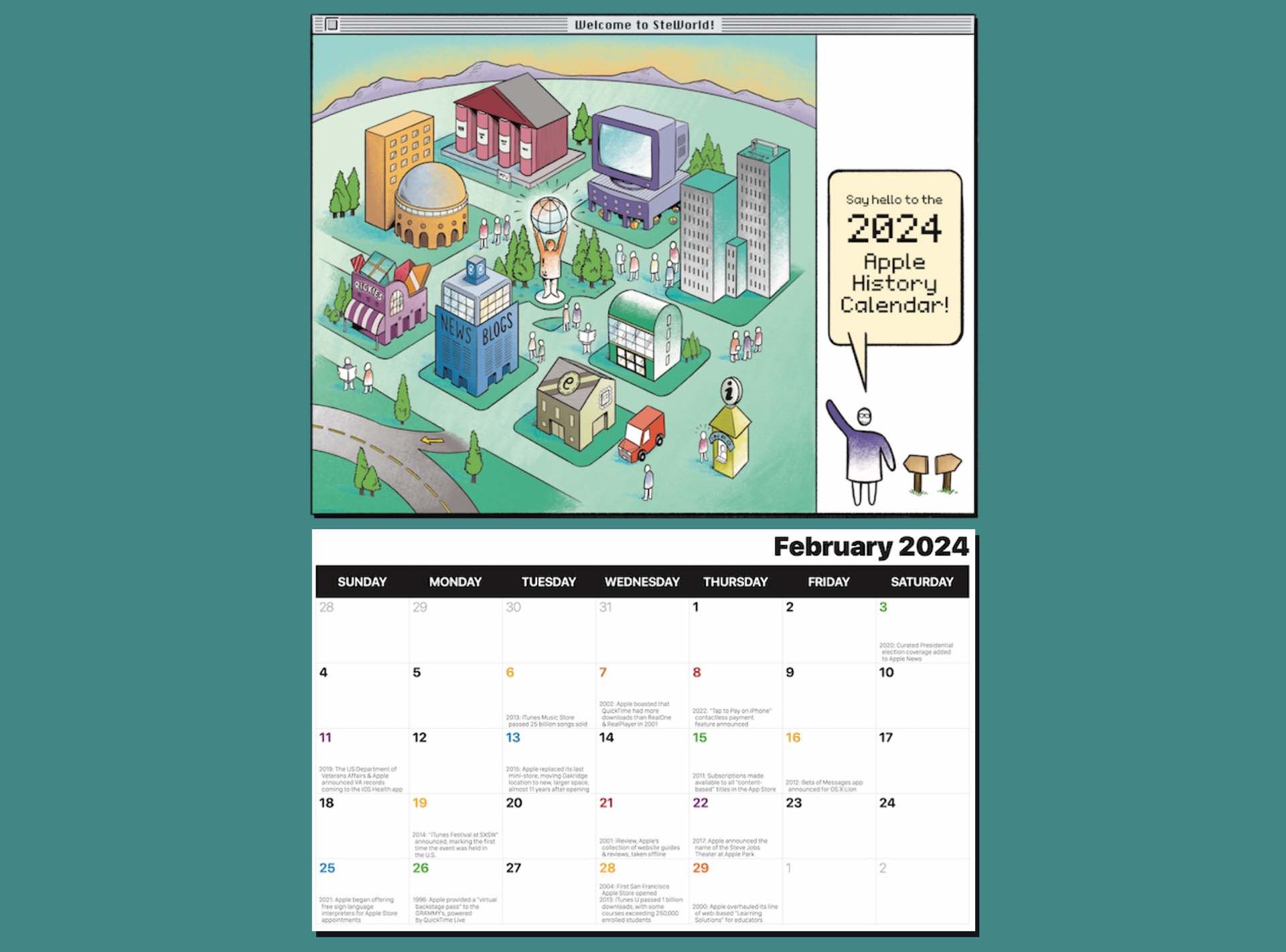 The 2024 Apple History Calendar by Stephen Hackett [Kickstarter