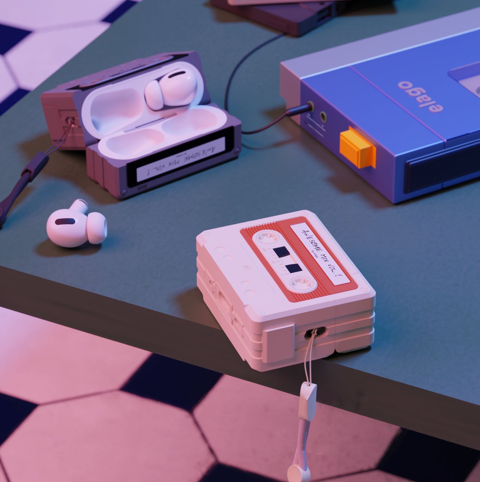 elago Cassette Tape Case for the 2nd-Generation AirPods Pro — Tools and Toys