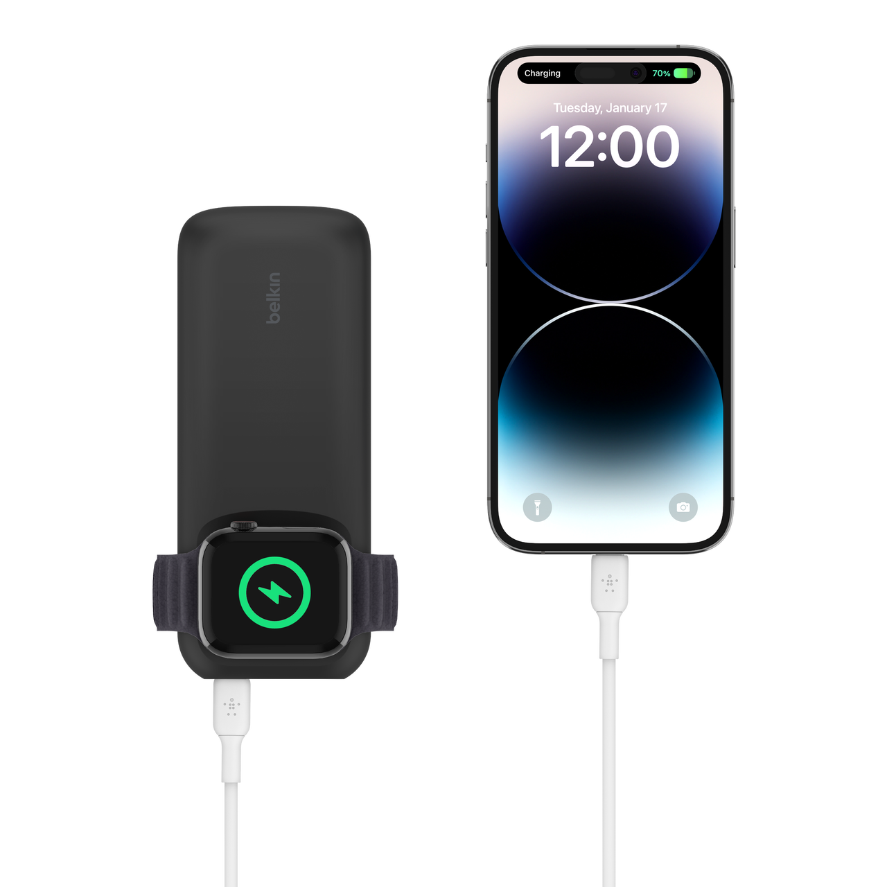 Belkin Boost Charge Pro Chargeur portable pour Apple Watch (blanc