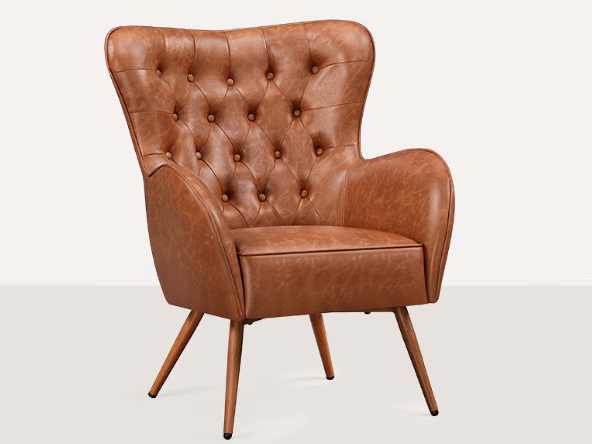 yaheetech-faux-leather-accent-armchair