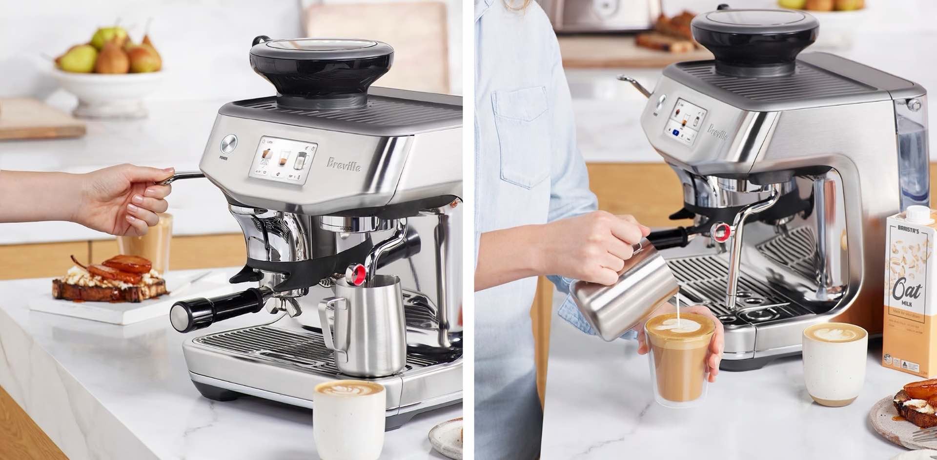 Sage - The Barista Touch Impress with Assisted Tamping - Brushed Stainless  Steel