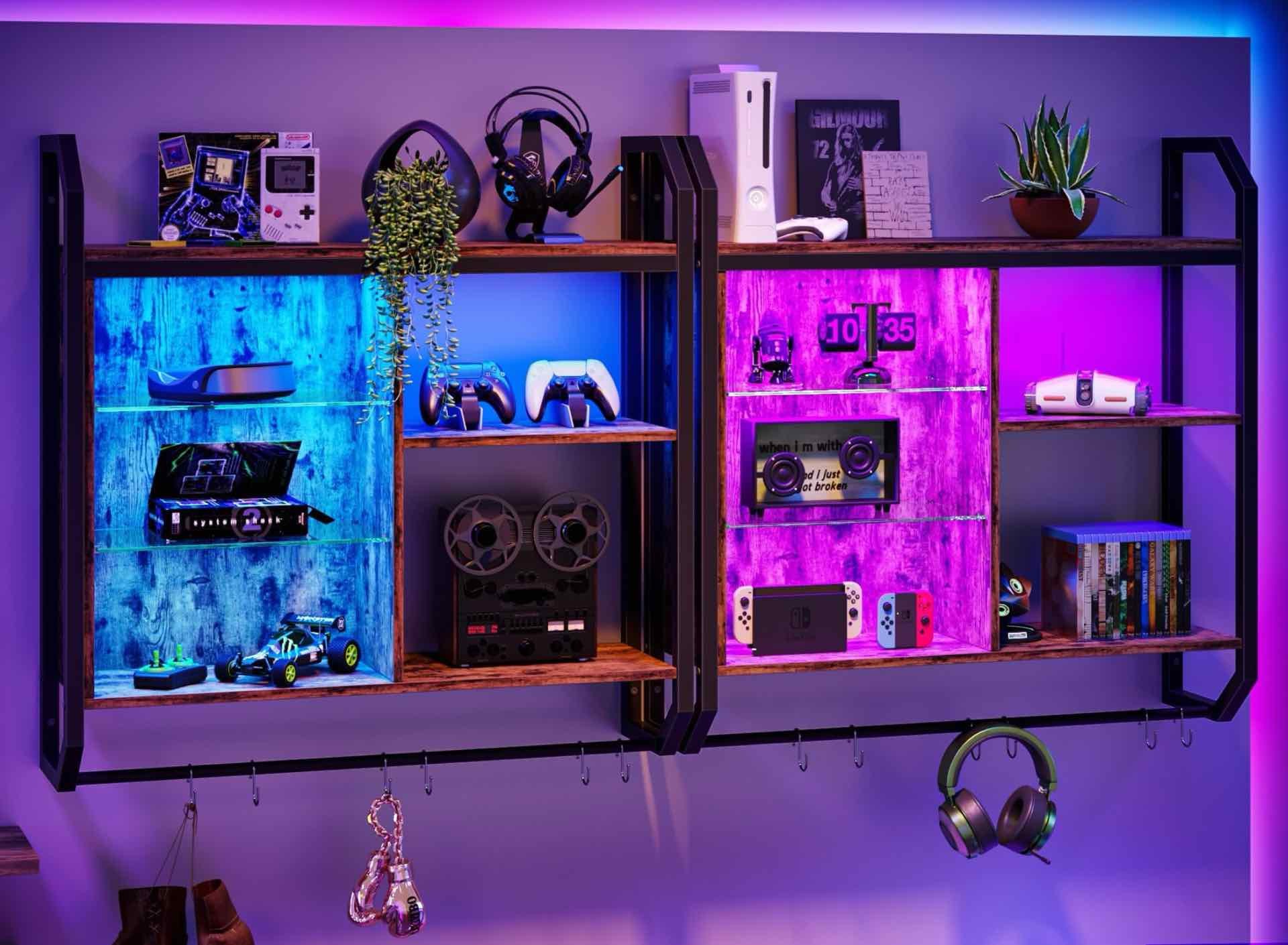 bestier-led-floating-display-shelves-gaming-station