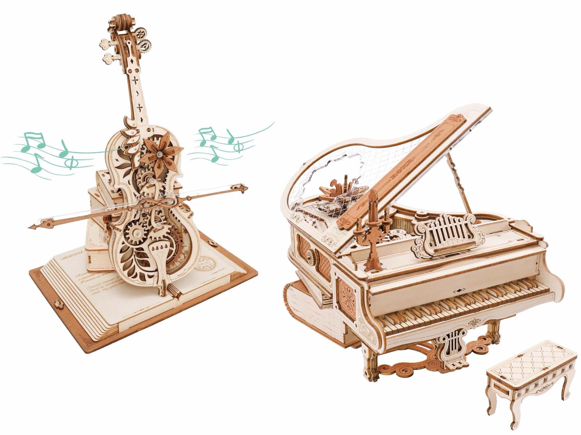rokr-magic-cello-and-magic-piano-wooden-music-box-model-kits